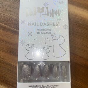 Red Aspen Glitter Nail Dashes